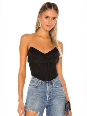 NBD SIZE SMALL HAILEE BUSTIER TOP IN BLACK FROM REVOLVE CLOTHING